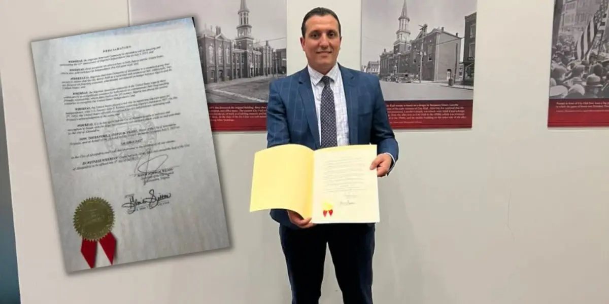 Alexandria en Virginie (USA) reconnaît officiellement le 5 juillet comme jour national de l’Algérie