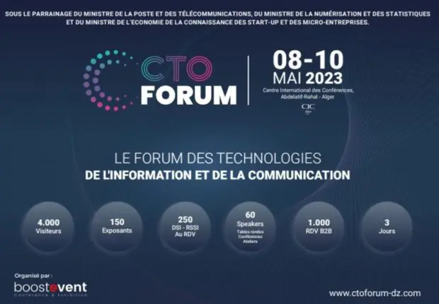 Nouveau rendez-vous des acteurs TIC: C.T.O Forum Algeria du 08 au 10 Mai 2023 au CIC