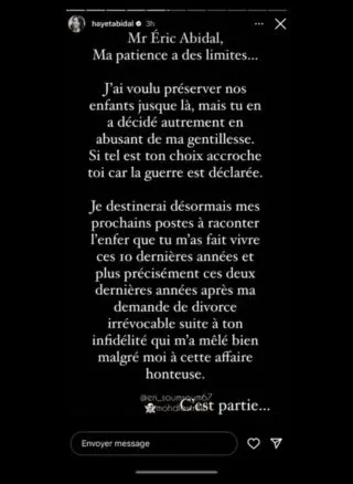 Déclaration de Hayet Abidal