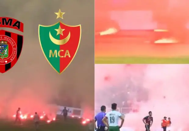 Match USMA – MCA (2-0) : la pelouse du stade Baraki dégradée