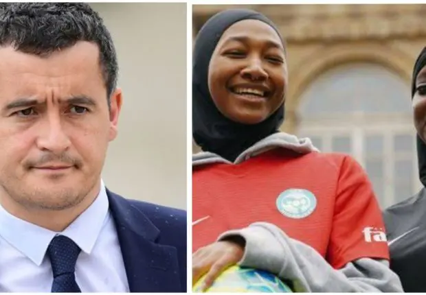 Port du hijab sur les terrains de foot français : Gérald Darmanin « très opposé »