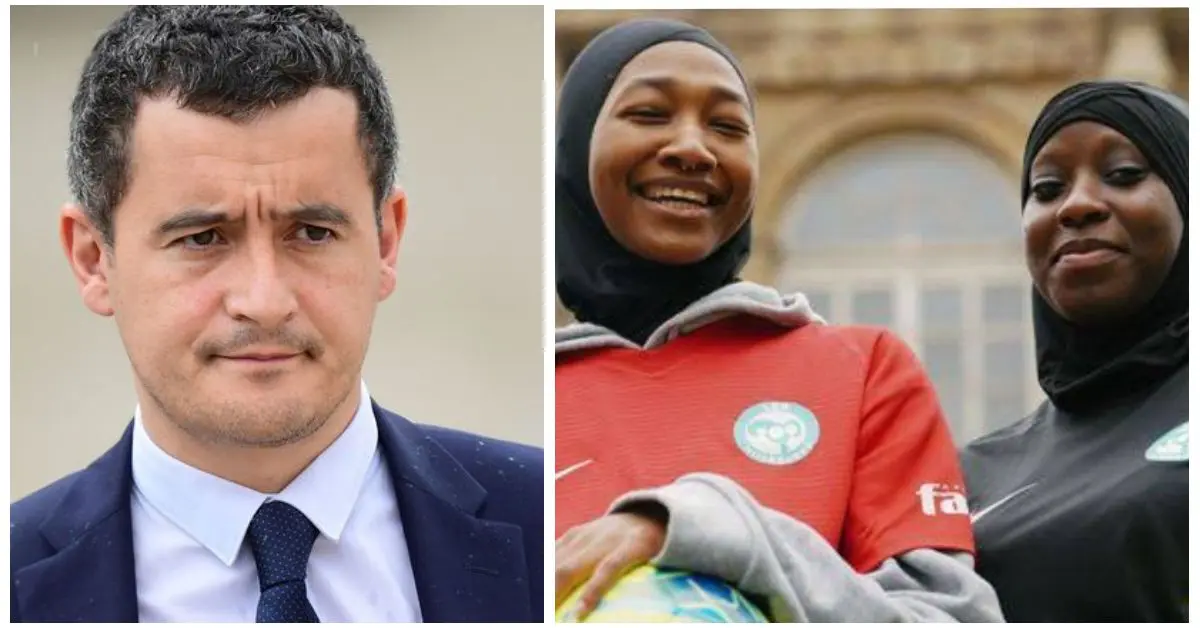 Port du hijab sur les terrains de foot français : Gérald Darmanin « très opposé »