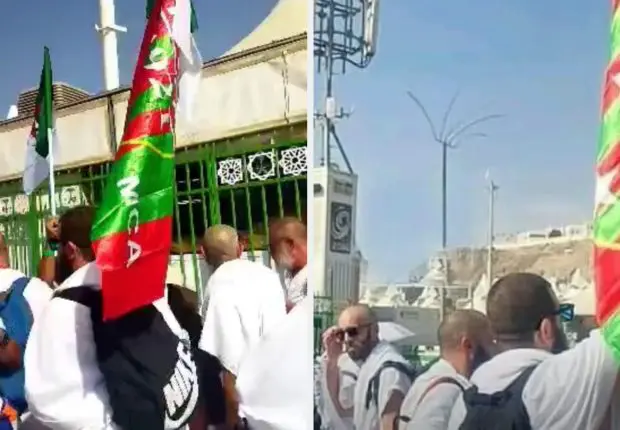 Depuis La Mecque, un pèlerin algérien arbore le drapeau du Mouloudia d’Alger et fait réagir