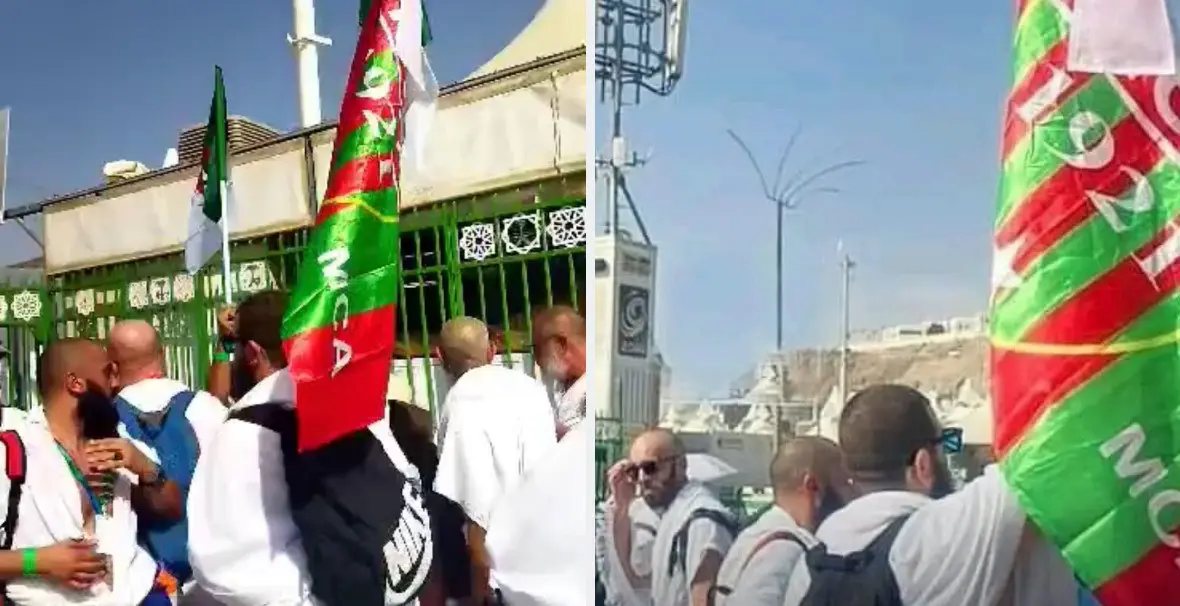 Depuis La Mecque, un pèlerin algérien arbore le drapeau du Mouloudia d’Alger et fait réagir