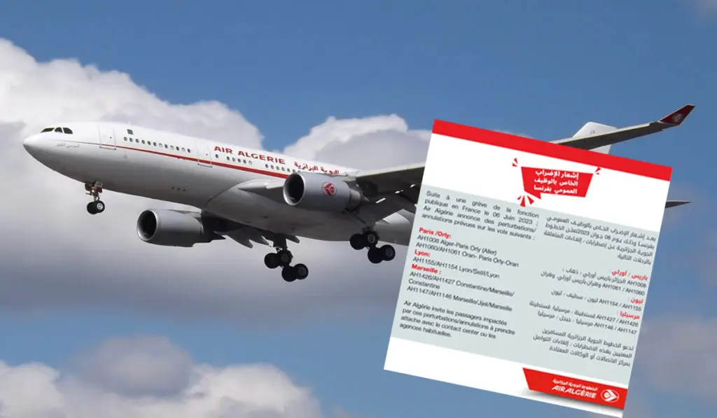 Air Algérie annonce des perturbations sur ses vols au départ de la France