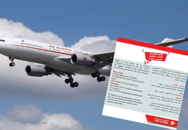 Air Algérie annonce des perturbations sur ses vols au départ de la France