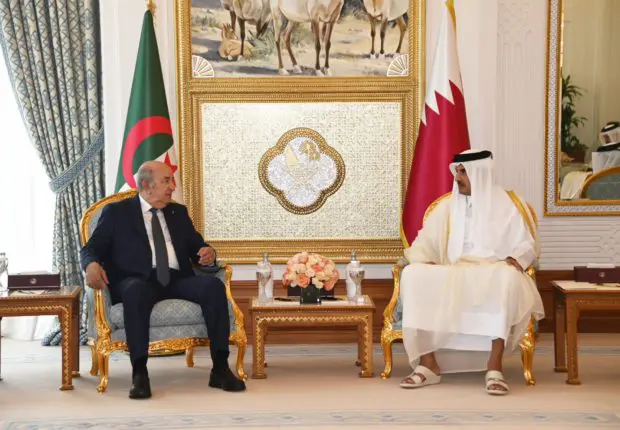 Rencontre officielle entre Tebboune et l&rsquo;Emir du Qatar