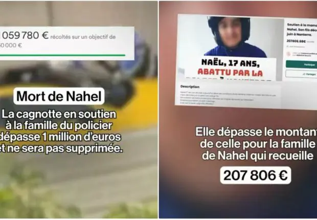 Dépassant 1 million d’euros, scandale autour de la cagnotte pour le policier qui a abattu Nahel