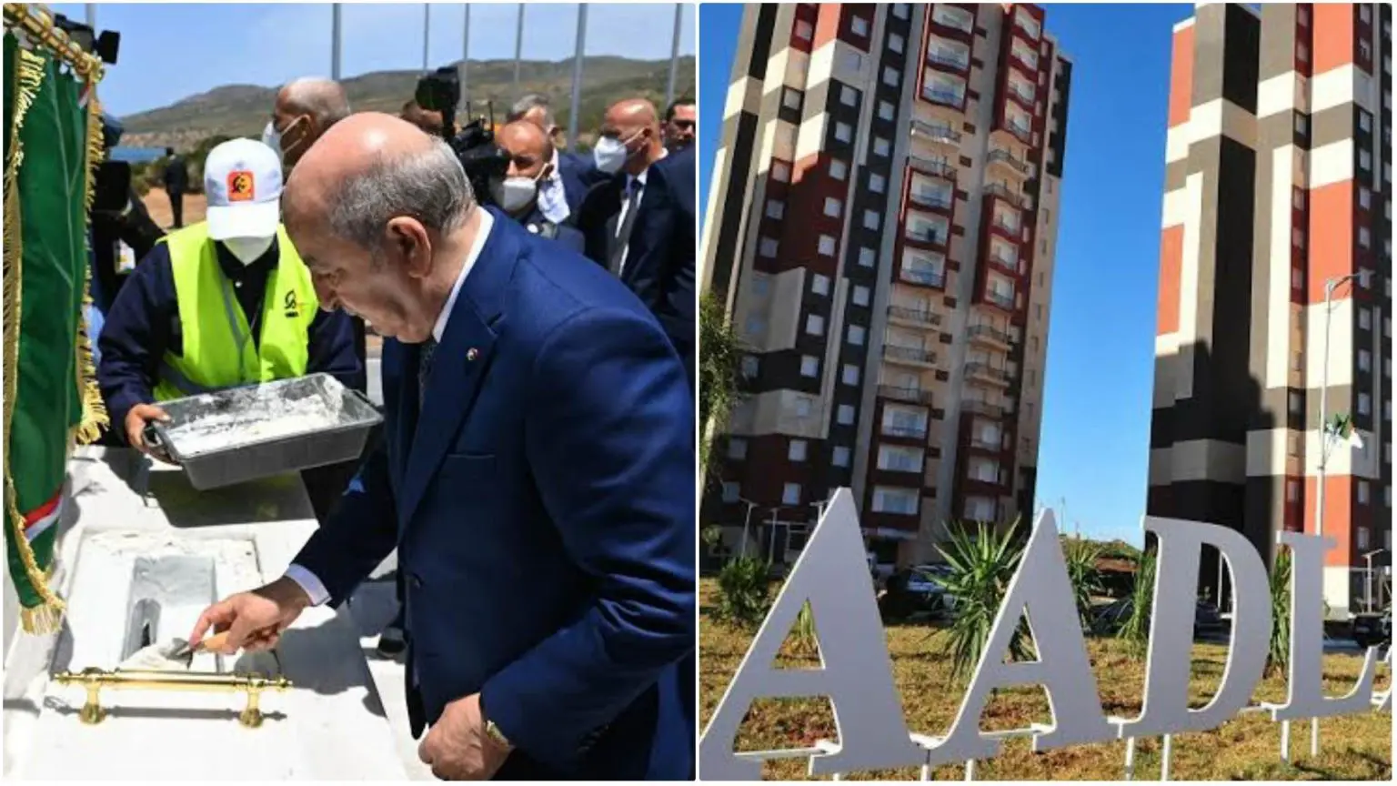 Tebboune pose la 1ère pierre pour réaliser des milliers de logements AADL à Alger