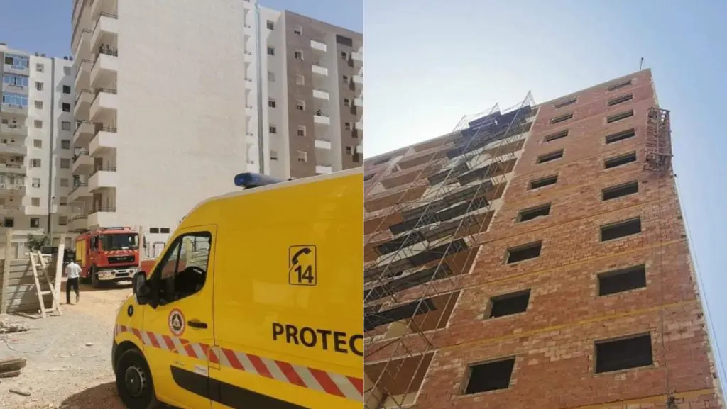 Deux ouvriers décèdent suite à une chute du 7ᵉ étage, un troisième survit miraculeusement à Oran