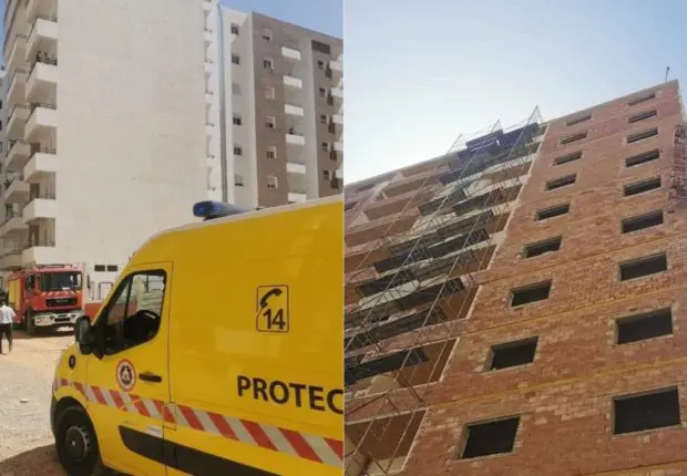 Deux ouvriers décèdent suite à une chute du 7ᵉ étage, un troisième survit miraculeusement à Oran