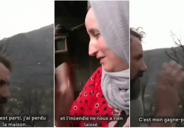 Témoignage poignant d’une famille de Béjaia ayant tout perdu lors des incendies (VIDEO)