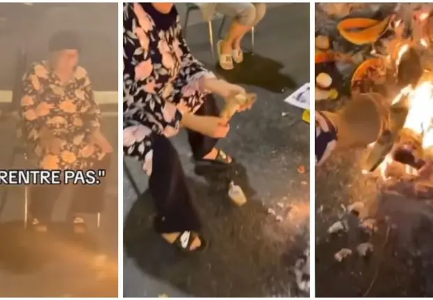 Insolite : une maman algérienne grille son « Bouzellouf » sur les feux des manifestations en France