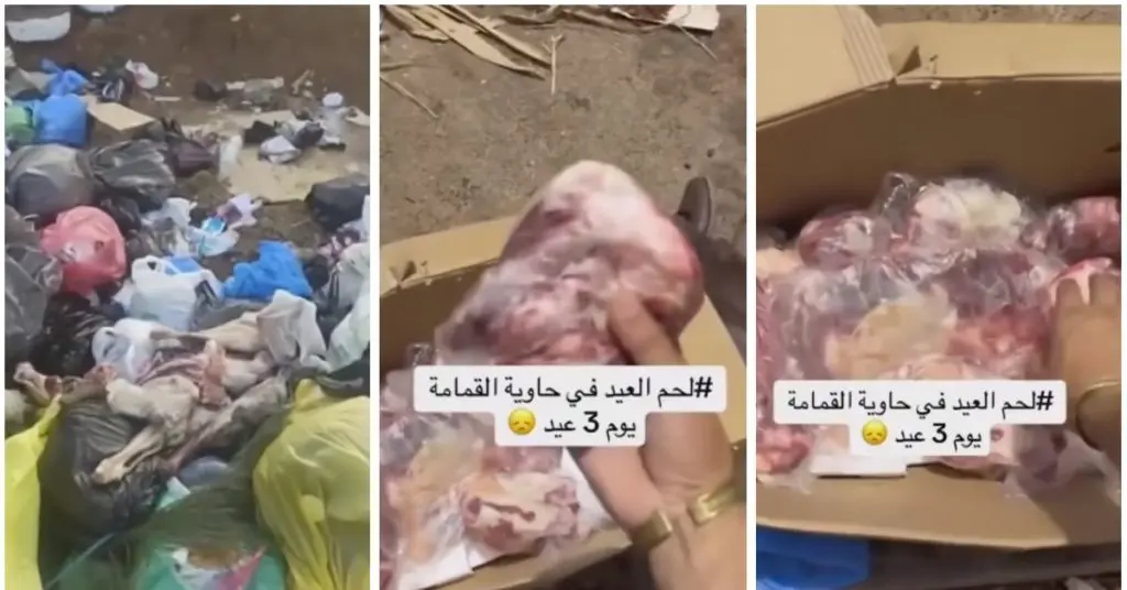 Gaspillage alimentaire choquant : la viande de l&rsquo;Aïd jetée à la poubelle par des familles démunies