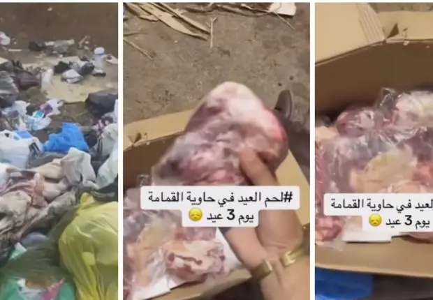 Gaspillage alimentaire choquant : la viande de l’Aïd jetée à la poubelle par des familles démunies