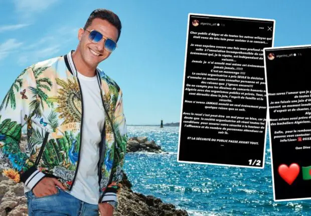 L’Algérino clarifie les choses face aux rumeurs concernant l’annulation de son concert à Alger