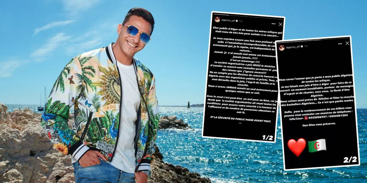 L’Algérino clarifie les choses face aux rumeurs concernant l’annulation de son concert à Alger