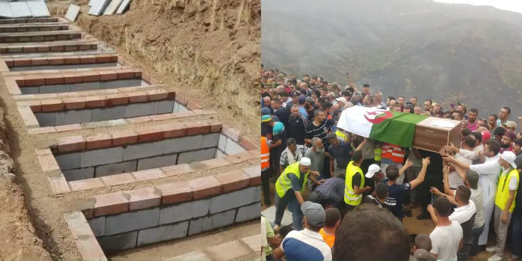 Funérailles émouvantes des victimes des recents incendies à Bejaïa (VIDÉO)