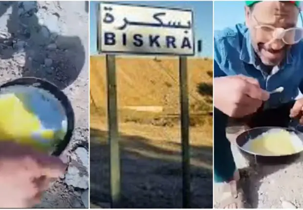 Canicule : un citoyen de Biskra réussit à cuire un œuf au soleil (Vidéo)