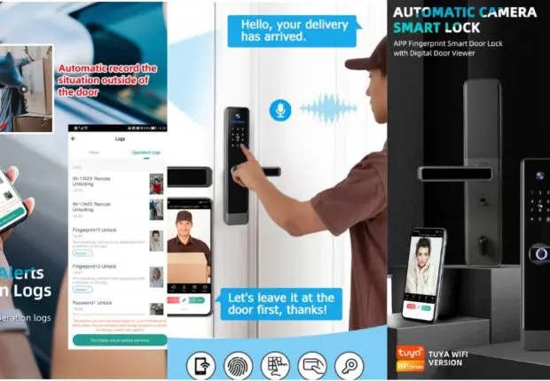 Serrure de Porte Intelligente Tediton F7 : Multilingue et Communication Avancée