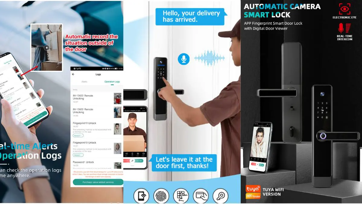 Serrure de Porte Intelligente Tediton F7 : Multilingue et Communication Avancée