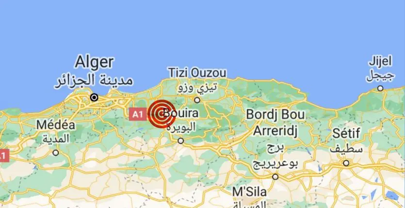Tremblement de terre en Algérie : Bouira secouée ce 26 juillet