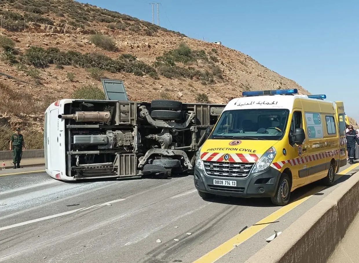 Un accident de la circulation à Tlemcen fait 38 blessés (Protection civile)