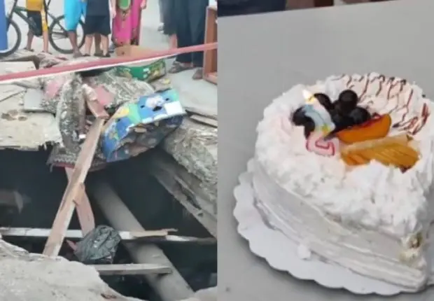 À Alger, des habitants d’un quartier célèbrent l’anniversaire d’un trou béant (vidéo)