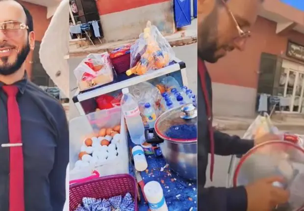 Il gagne son pain en s’habillant en chemise-cravate, un gargotier suscite l’admiration (vidéo)