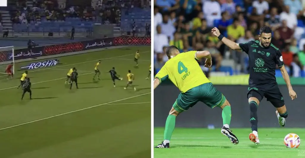 Mahrez signe son premier but avec Al Ahli grâce à une volée en pleine lucarne [VIDÉO]