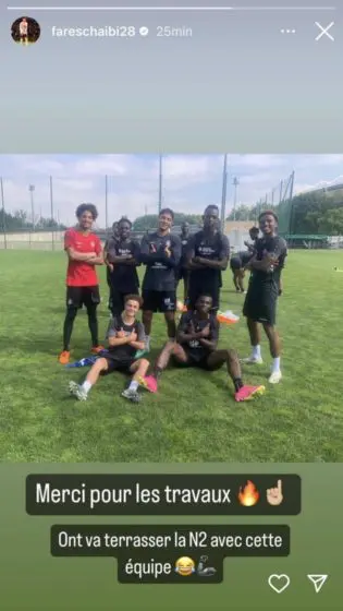 Story de Chaïbi depuis son compte Instagram