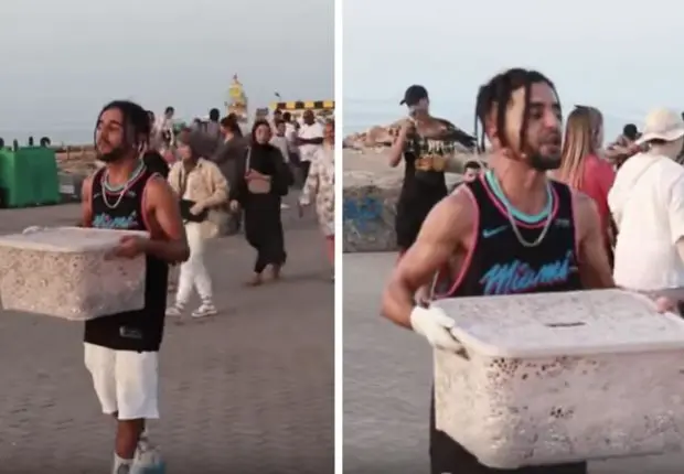 Un vendeur de burgers qui emploie l’anglais pour écouler sa marchandise fait le buzz