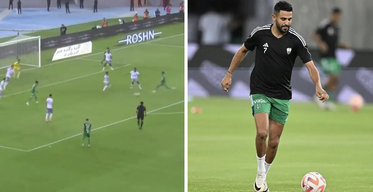 Buteur et passeur, Mahrez mène Al Ahli à sa 4ème victoire de suite [VIDÉO]