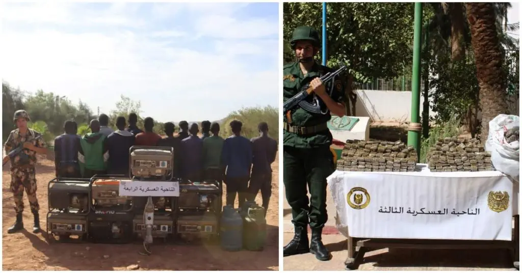 L’armée met la main sur 21 trafiquants et une grande quantité de cannabis en provenance du Maroc