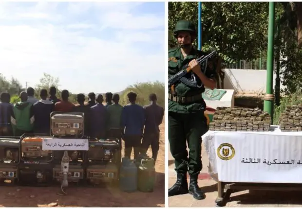 L’armée met la main sur 21 trafiquants et une grande quantité de cannabis en provenance du Maroc