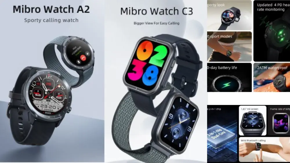 Mibro présente les nouvelles Watch C3 et A2 : l’alliance parfaite entre style et fonctionnalité