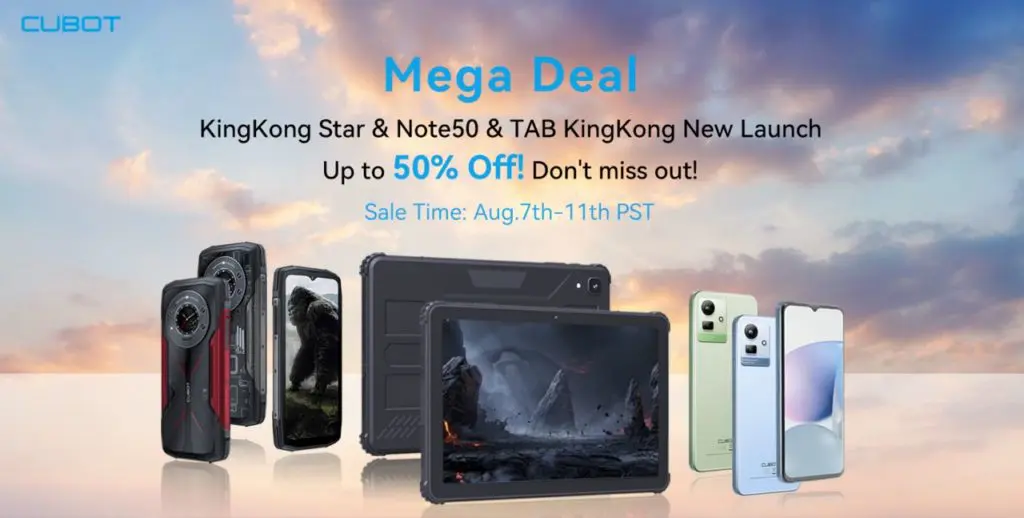 Embarquez pour l&rsquo;aventure avec Cubot : Offres Mega Deal sur KingKong Star, Note50 et TAB KingKong