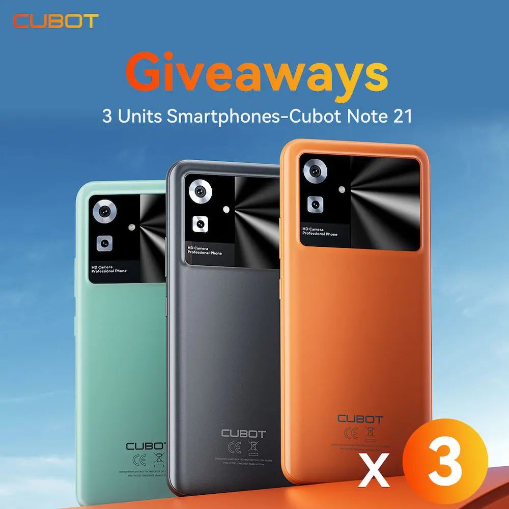 CUBOT NOTE 21 : trois différentes couleurs CUBOT NOTE 21 : trois différentes couleurs