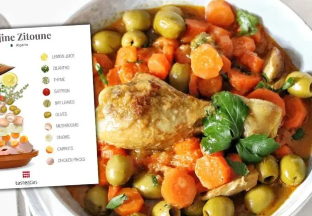 Tajine Zitoune, dans le TOP 10 mondial des meilleurs plats à base de poulet (TasteAtlas)