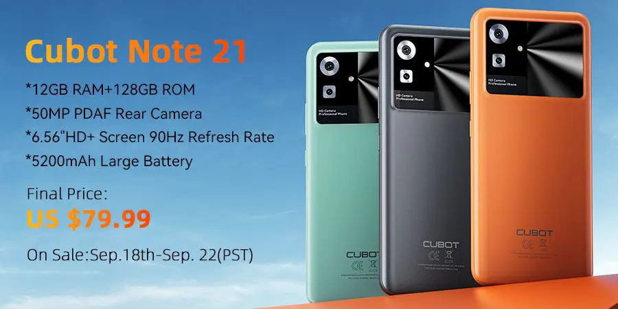 CUBOT NOTE 21 disponible à un prix imbattable de 79,99 $ sur AliExpress CUBOT NOTE 21 disponible à un prix imbattable de 79,99 $ sur AliExpress