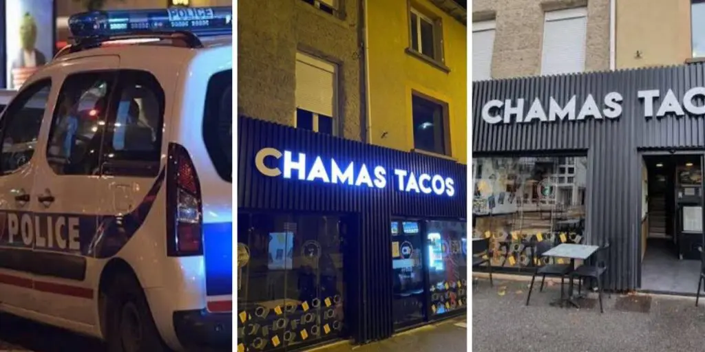 France: la police intervient à cause du C manquant du CHAMAS Tacos, se lisant Hamas Tacos