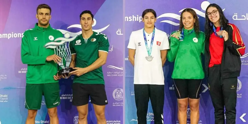 Championnat arabe natation Abu Dhabi 2023 : l&rsquo;Algérie remporte la compétition