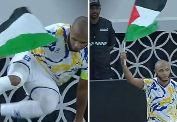 La célébration de Brahimi en soutien à la Palestine fait le tour de la toile (vidéo)