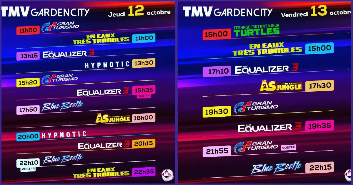 Programme cinéma TMV
