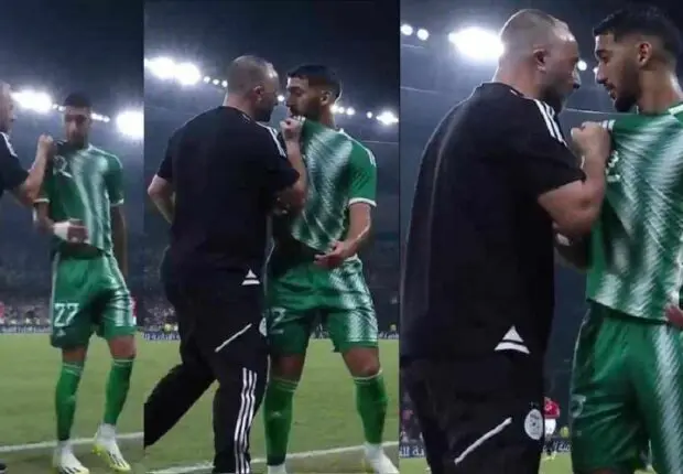 Match amical Algérie 1 – Egypte 1 : Belmadi agrippe Benrahma, la toile s’enflamme