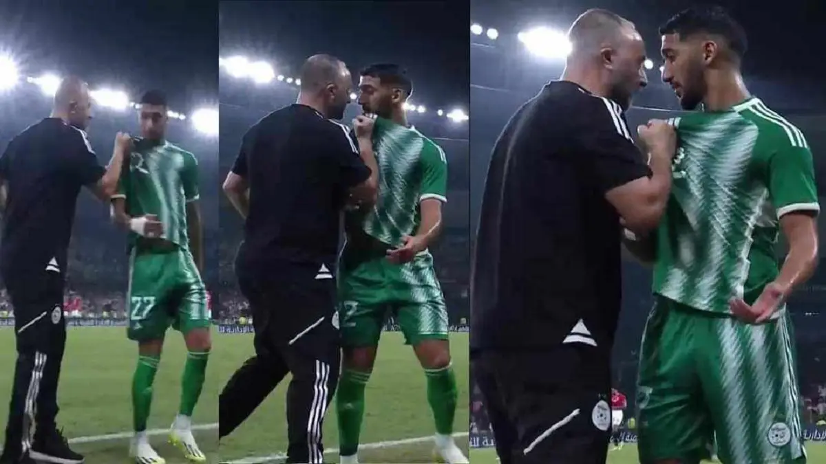 Match amical Algérie 1 – Egypte 1 : Belmadi agrippe Benrahma, la toile s’enflamme