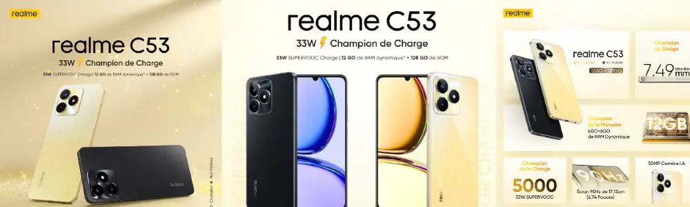realme C53,un smartphone révolutionnaire: charge rapide et un grand espace de stockage