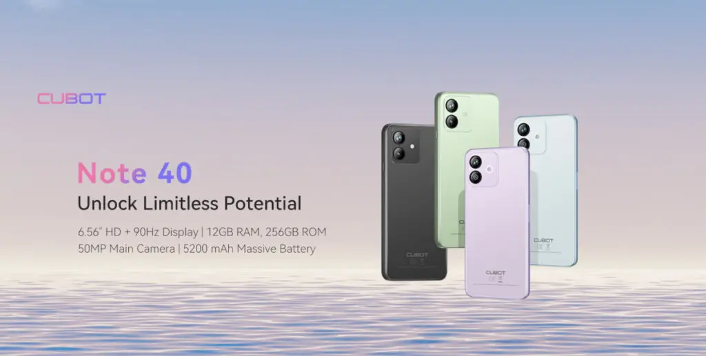 Découvrez le futur de la technologie mobile avec le CUBOT NOTE 40