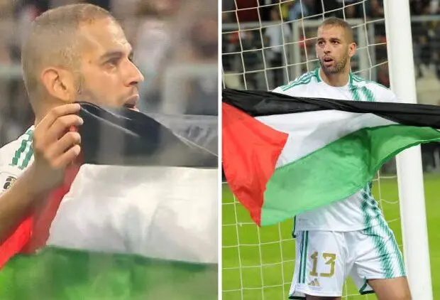 Slimani égale un record africain et rend hommage à la Palestine (vidéo)