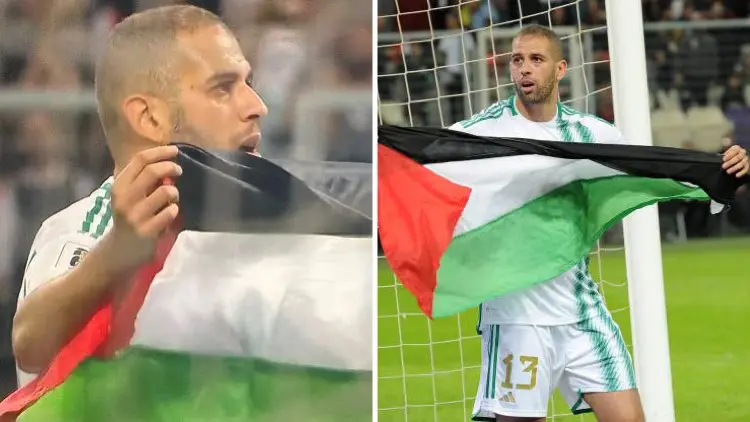 Slimani égale un record africain et rend hommage à la Palestine (vidéo)